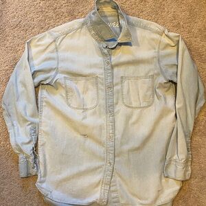 Madewell Sky Blue Denim Top Sz Med